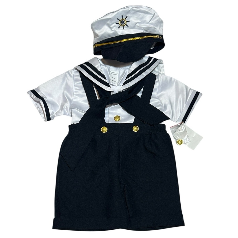 NWT Bonny 4pc Sailor suit Outfit with Hat size 12/18mo